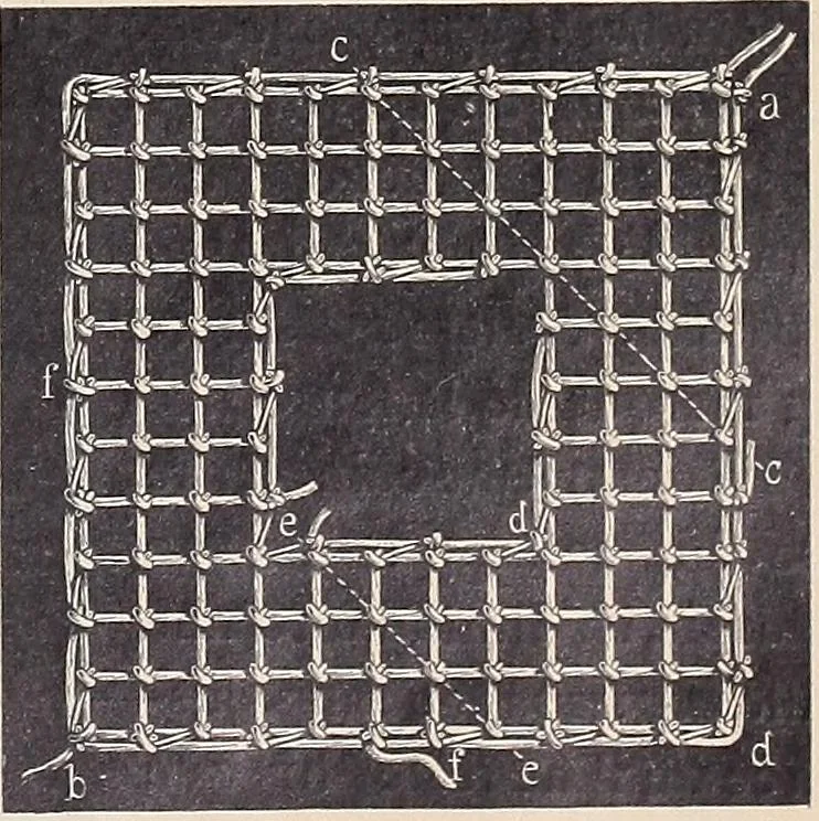 An illustration from Le filet-Richelieu, 1800, leaf 10