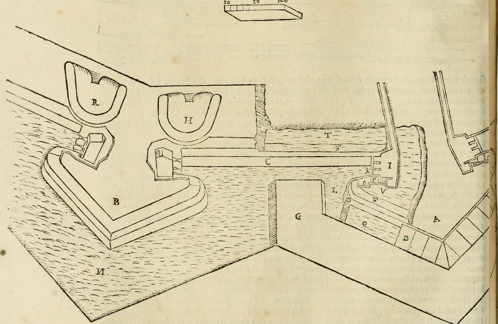 An illustration from Le fortificationi di Buonaiuto Lorini, nobile fiorentino ... : con l'aggiunta del sesto libro doue si mostra, con la scienza e con la pratica, l'ordine di fortificare le città & altri luoghi, con tutti gli auuertimenti, che più possono apportar benficio per la sicurtà delle fortezze .., 1609, leaf 133