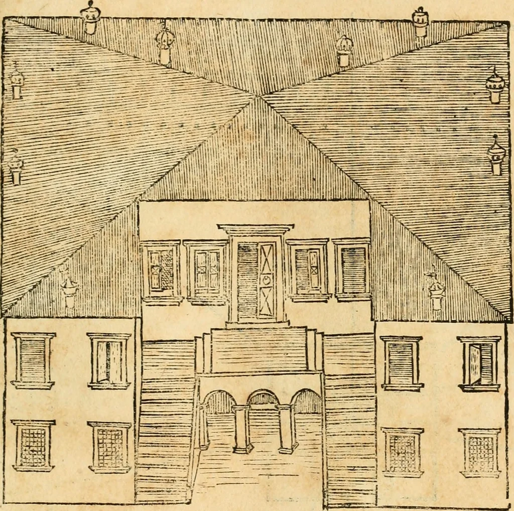 An illustration from Le fortificationi di Buonaiuto Lorini, nobile fiorentino ... : con l'aggiunta del sesto libro doue si mostra, con la scienza e con la pratica, l'ordine di fortificare le città & altri luoghi, con tutti gli auuertimenti, che più possono apportar benficio per la sicurtà delle fortezze .., 1609, leaf 156