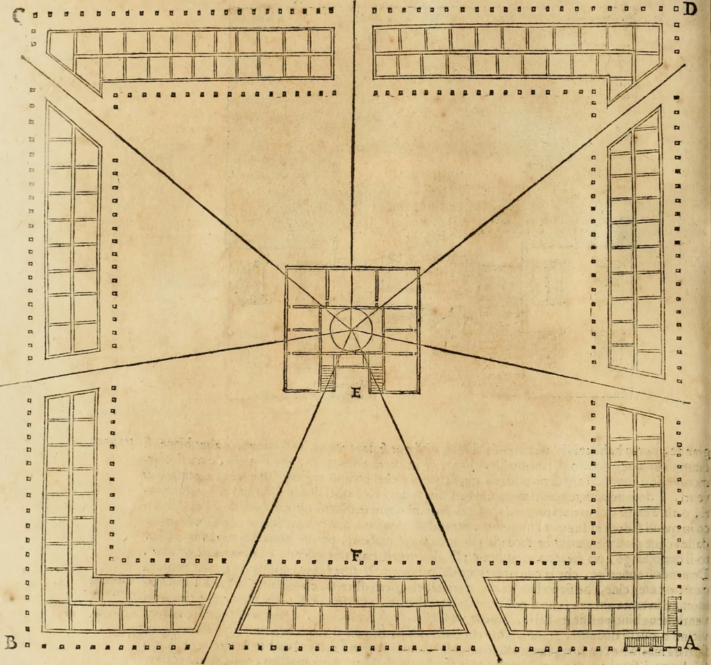 An illustration from Le fortificationi di Buonaiuto Lorini, nobile fiorentino ... : con l'aggiunta del sesto libro doue si mostra, con la scienza e con la pratica, l'ordine di fortificare le città & altri luoghi, con tutti gli auuertimenti, che più possono apportar benficio per la sicurtà delle fortezze .., 1609, leaf 157