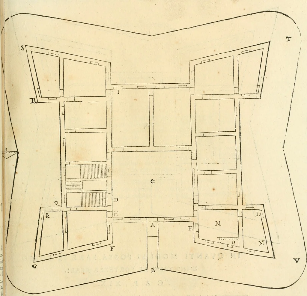 An illustration from Le fortificationi di Buonaiuto Lorini, nobile fiorentino ... : con l'aggiunta del sesto libro doue si mostra, con la scienza e con la pratica, l'ordine di fortificare le città & altri luoghi, con tutti gli auuertimenti, che più possono apportar benficio per la sicurtà delle fortezze .., 1609, leaf 178