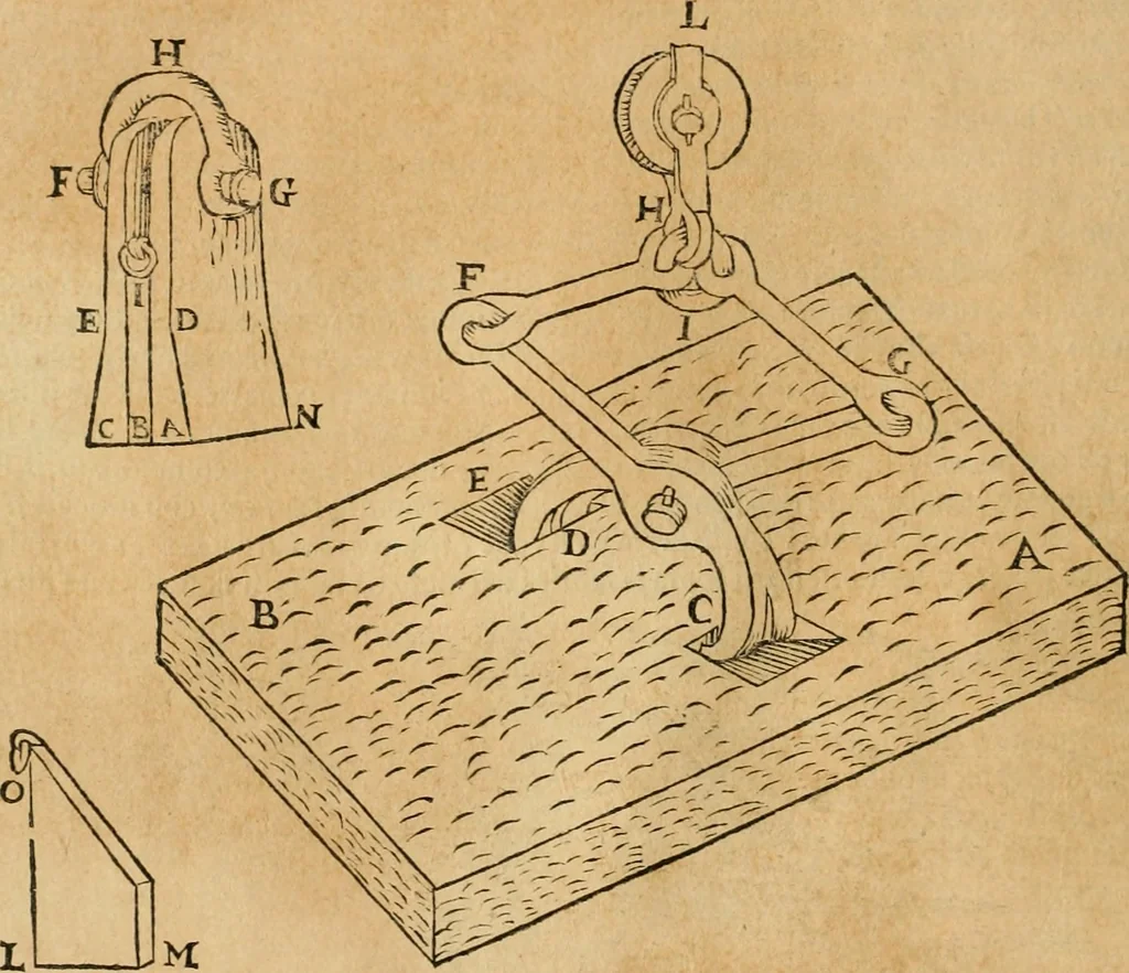 An illustration from Le fortificationi di Buonaiuto Lorini, nobile fiorentino ... : con l'aggiunta del sesto libro doue si mostra, con la scienza e con la pratica, l'ordine di fortificare le città & altri luoghi, con tutti gli auuertimenti, che più possono apportar benficio per la sicurtà delle fortezze .., 1609, leaf 203