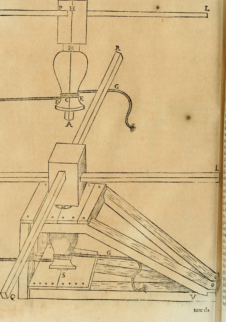 An illustration from Le fortificationi di Buonaiuto Lorini, nobile fiorentino ... : con l'aggiunta del sesto libro doue si mostra, con la scienza e con la pratica, l'ordine di fortificare le città & altri luoghi, con tutti gli auuertimenti, che più possono apportar benficio per la sicurtà delle fortezze .., 1609, leaf 219