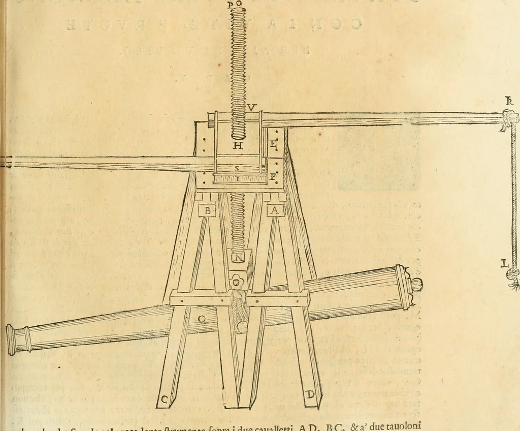 An illustration from Le fortificationi di Buonaiuto Lorini, nobile fiorentino ... : con l'aggiunta del sesto libro doue si mostra, con la scienza e con la pratica, l'ordine di fortificare le città & altri luoghi, con tutti gli auuertimenti, che più possono apportar benficio per la sicurtà delle fortezze .., 1609, leaf 222
