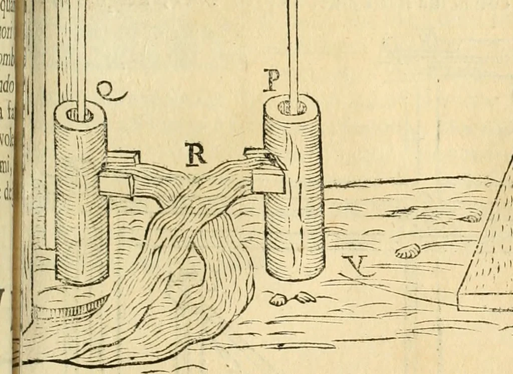 An illustration from Le fortificationi di Buonaiuto Lorini, nobile fiorentino ... : con l'aggiunta del sesto libro doue si mostra, con la scienza e con la pratica, l'ordine di fortificare le città & altri luoghi, con tutti gli auuertimenti, che più possono apportar benficio per la sicurtà delle fortezze .., 1609, leaf 238