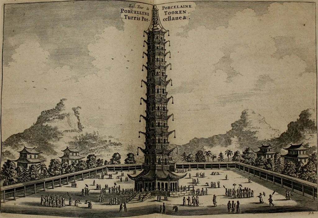 An illustration from Legatio batavica ad magnum Tartariæ chamum Sungteium, modernum Sinæ imperatorem. Historiarum narratione, quæ legatis in provinciis Quantung, Kiangsi, Nanking, Xantung, Peking, & aula imperatoriâ ab anno 1665 ad annum 1657 obtigerunt, ut & ardua Sinensium in bello tartarico fortunâ, provinciarum accurata geographia, urbium delineatione, nec non artis & naturæ miraculis ex animalium, vegetabilium, mineralium genere per centum & quinquaginta æneas figuras passim illustrata & conscripta vernacule, 1668, leaf 149