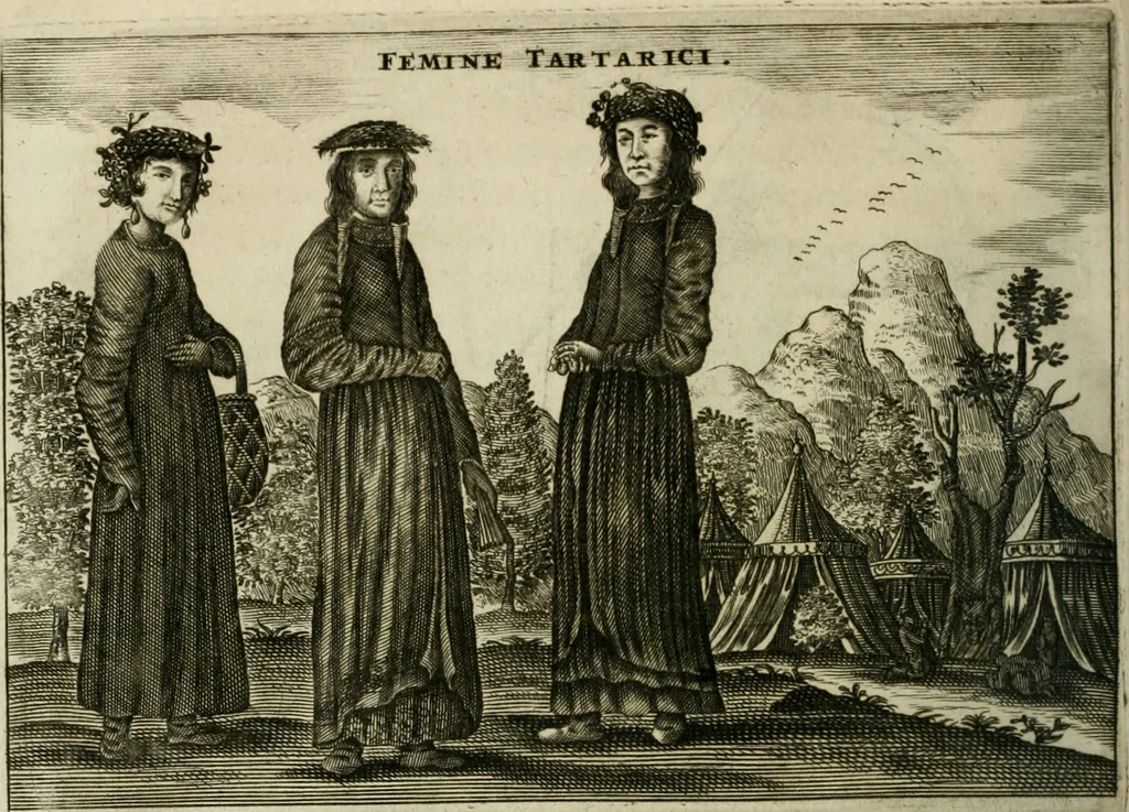 An illustration from Legatio batavica ad magnum Tartariæ chamum Sungteium, modernum Sinæ imperatorem. Historiarum narratione, quæ legatis in provinciis Quantung, Kiangsi, Nanking, Xantung, Peking, & aula imperatoriâ ab anno 1665 ad annum 1657 obtigerunt, ut & ardua Sinensium in bello tartarico fortunâ, provinciarum accurata geographia, urbium delineatione, nec non artis & naturæ miraculis ex animalium, vegetabilium, mineralium genere per centum & quinquaginta æneas figuras passim illustrata & conscripta vernacule, 1668, leaf 403