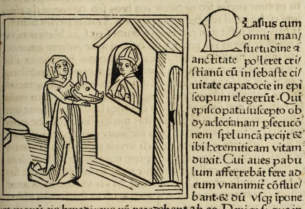 An illustration from Legenda aurea sanctorum, sive, Lombardica historia, leaf 143