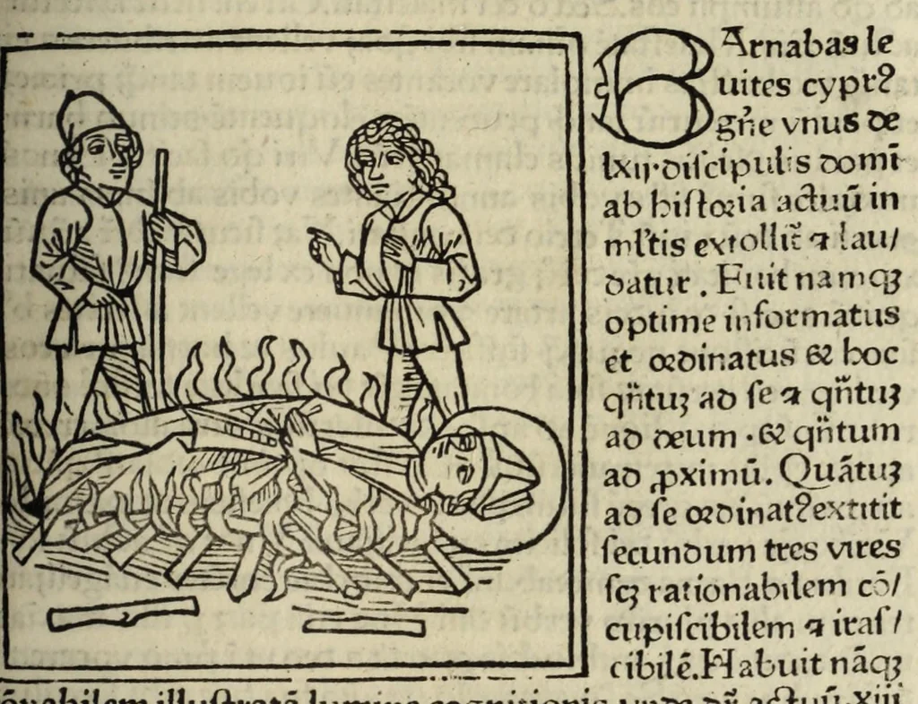 An illustration from Legenda aurea sanctorum, sive, Lombardica historia, leaf 293