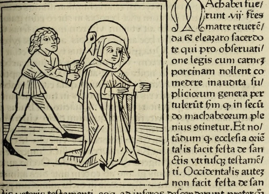 An illustration from Legenda aurea sanctorum, sive, Lombardica historia, leaf 395