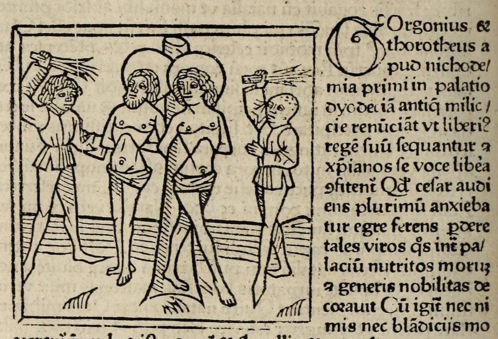 An illustration from Legenda aurea sanctorum, sive, Lombardica historia, leaf 528