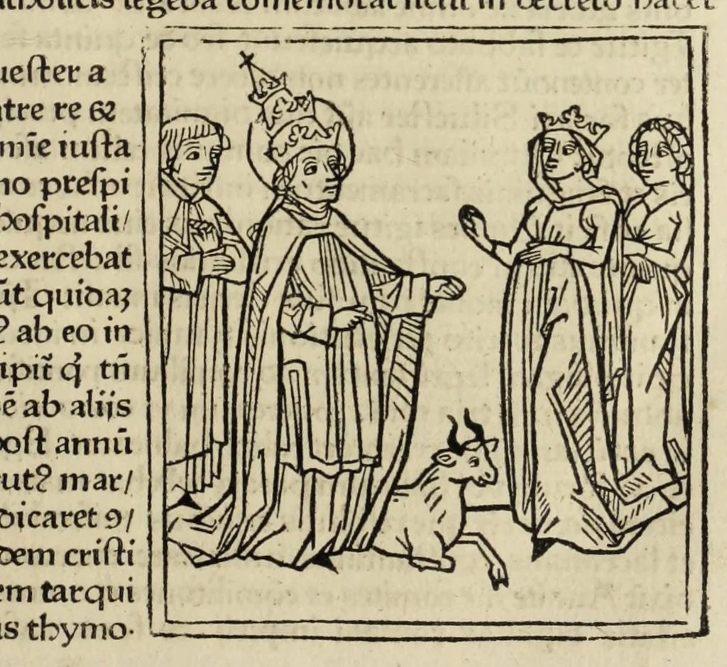 An illustration from Legenda aurea sanctorum, sive, Lombardica historia, leaf 59