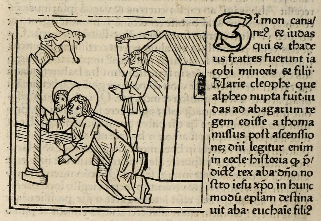 An illustration from Legenda aurea sanctorum, sive, Lombardica historia, leaf 626