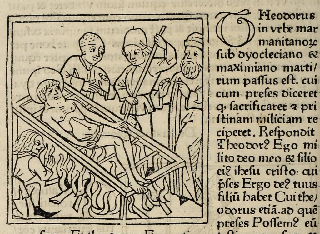 An illustration from Legenda aurea sanctorum, sive, Lombardica historia, leaf 658