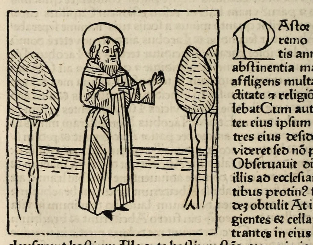An illustration from Legenda aurea sanctorum, sive, Lombardica historia, leaf 716