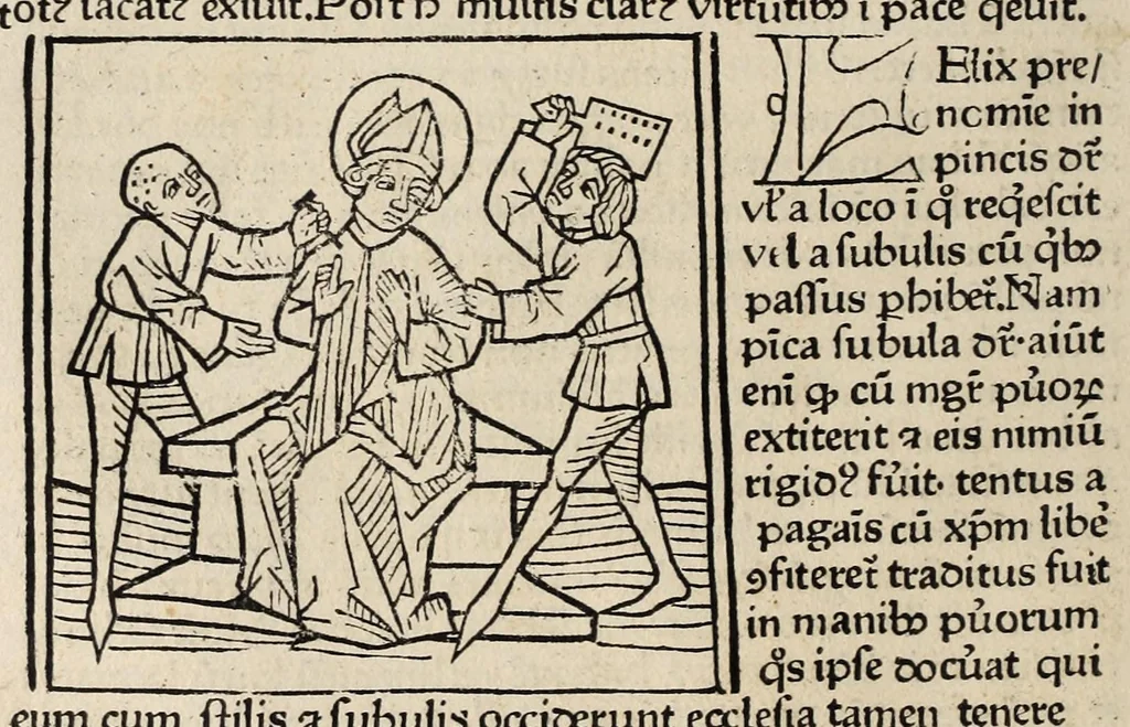 An illustration from Legenda aurea sanctorum, sive, Lombardica historia, leaf 88