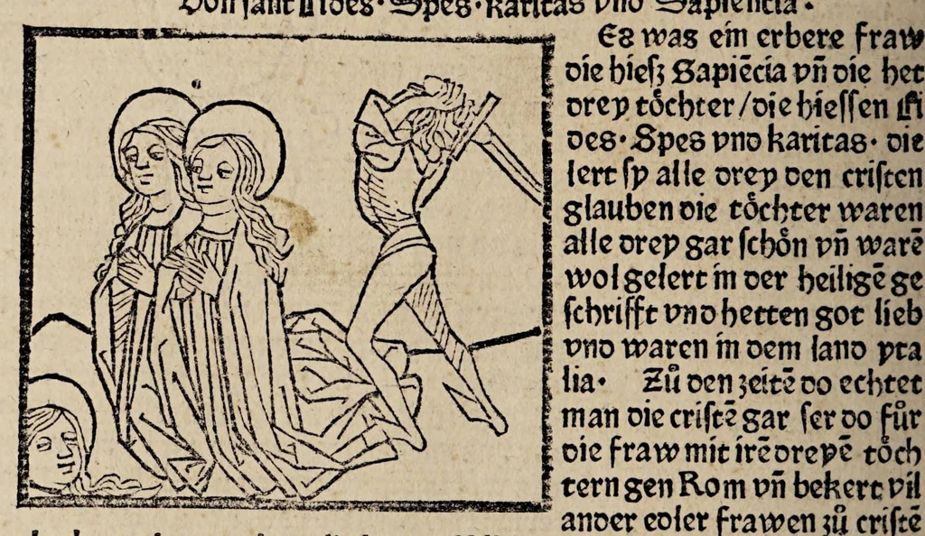 An illustration from Legenda aurea sanctorum, sive Lombardica historia [German] Leben der Heiligen: Winterteil und Sommerteil, leaf 278