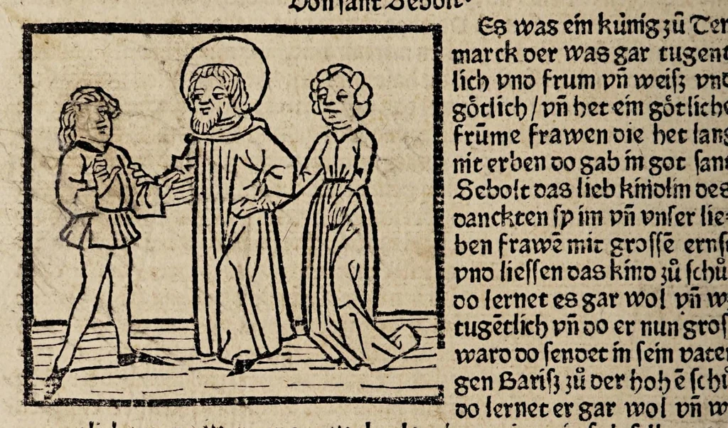 An illustration from Legenda aurea sanctorum, sive Lombardica historia [German] Leben der Heiligen: Winterteil und Sommerteil, leaf 376