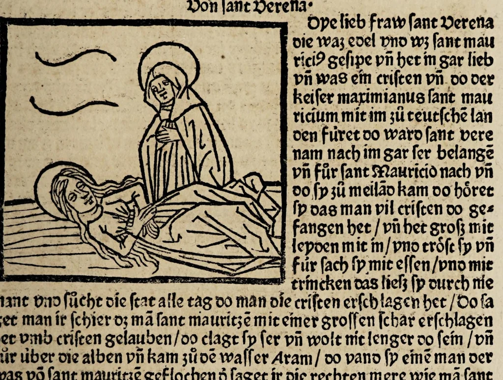 An illustration from Legenda aurea sanctorum, sive Lombardica historia [German] Leben der Heiligen: Winterteil und Sommerteil, leaf 417