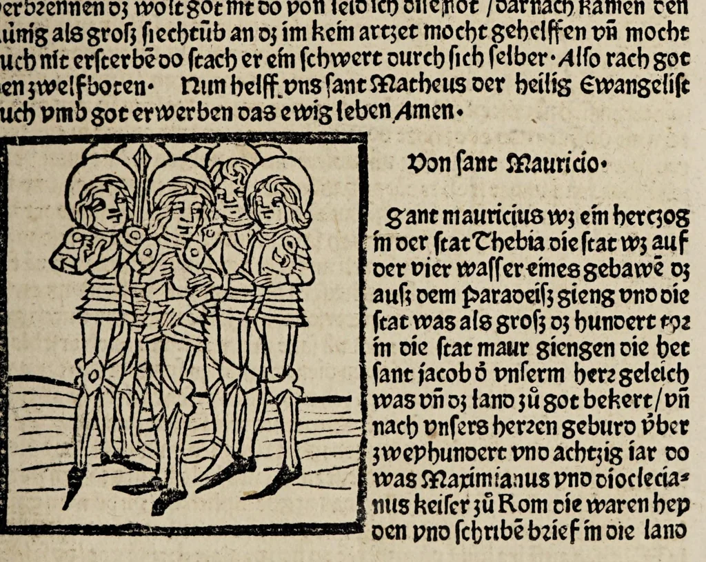 An illustration from Legenda aurea sanctorum, sive Lombardica historia [German] Leben der Heiligen: Winterteil und Sommerteil, leaf 485