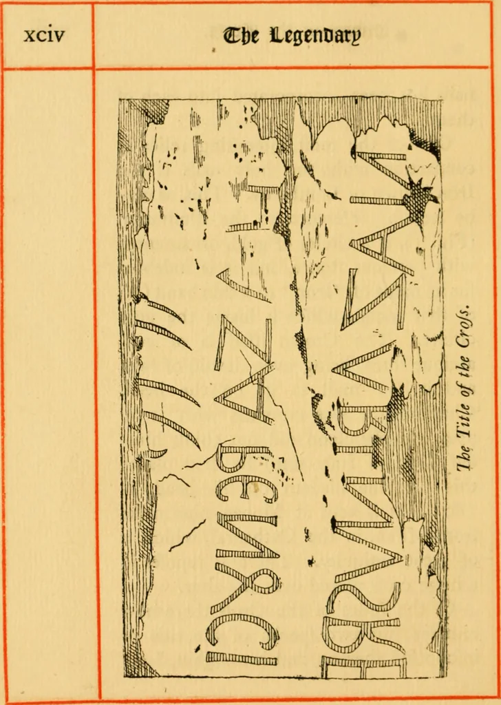 An illustration from The legendary history of the cross : a series of sixty-four woodcuts from a Dutch book published by Veldener, A.D. 1483 ; with an introduction written and illustrated by John Ashton ; preface by S. Baring Gould, 1887, leaf 103