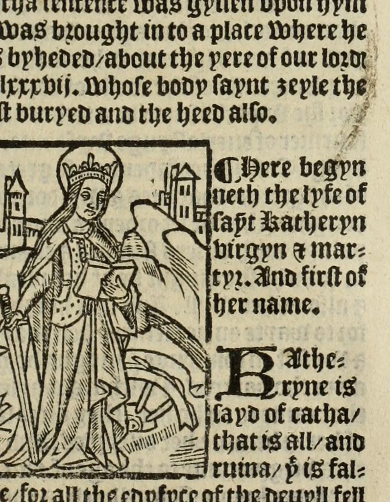 An illustration from The legende, named in Latyn Legenda aurea that is to say in Englysshe The golden legende, 1527, leaf 787