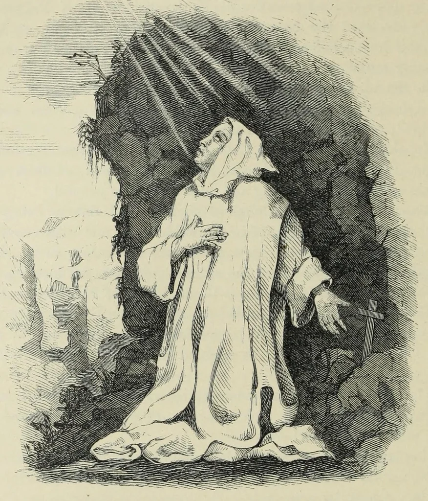 An illustration from Legends of the monastic orders as represented in the fine arts : forming the second series of Sacred and Legendary art, 1863, leaf 196