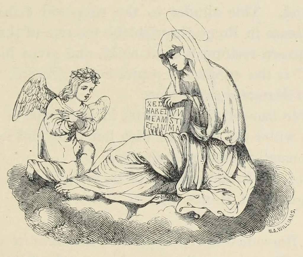 An illustration from Legends of the monastic orders as represented in the fine arts : forming the second series of Sacred and Legendary art, 1863, leaf 215