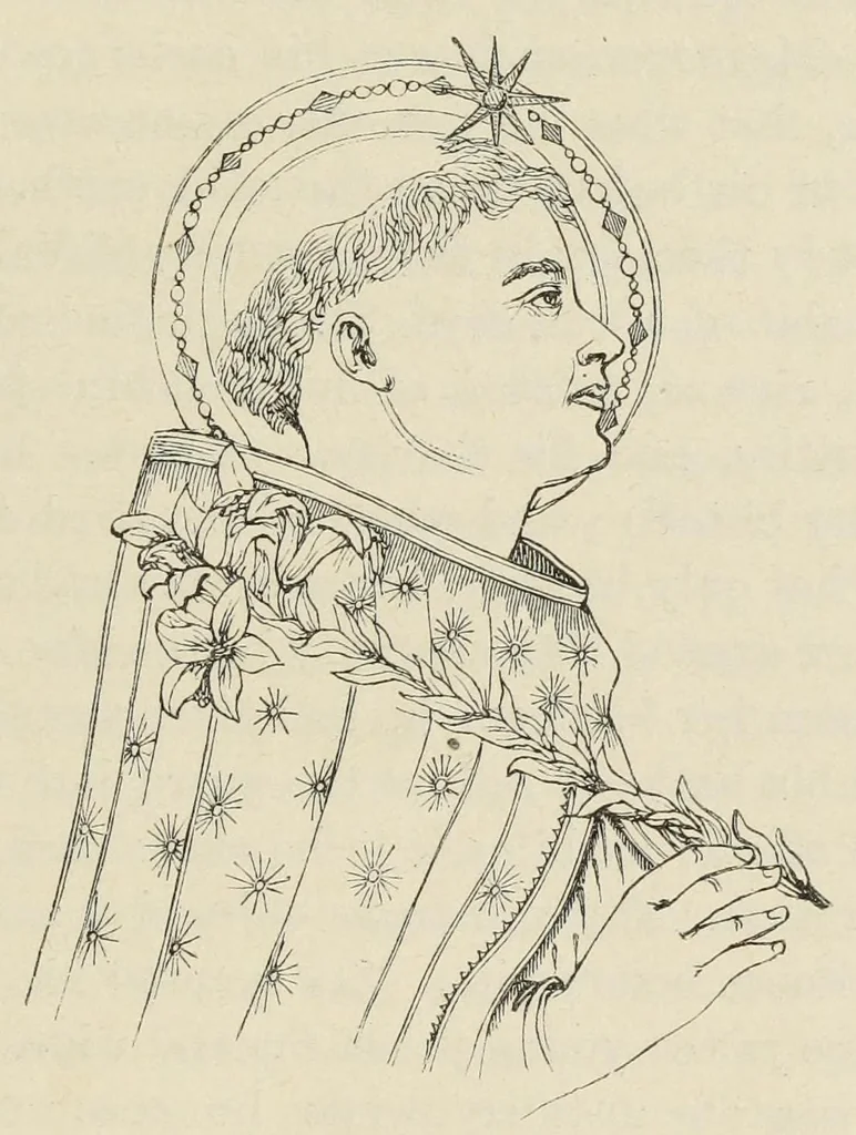 An illustration from Legends of the monastic orders as represented in the fine arts : forming the second series of Sacred and Legendary art, 1863, leaf 437