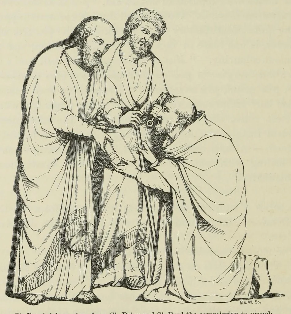 An illustration from Legends of the monastic orders as represented in the fine arts : forming the second series of Sacred and Legendary art, 1863, leaf 446
