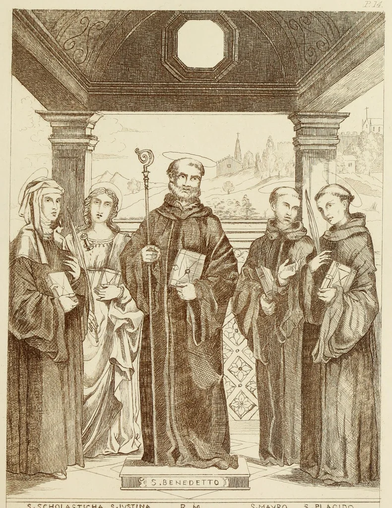 An illustration from Legends of the monastic orders as represented in the fine arts : forming the second series of Sacred and Legendary art, 1863, leaf 73