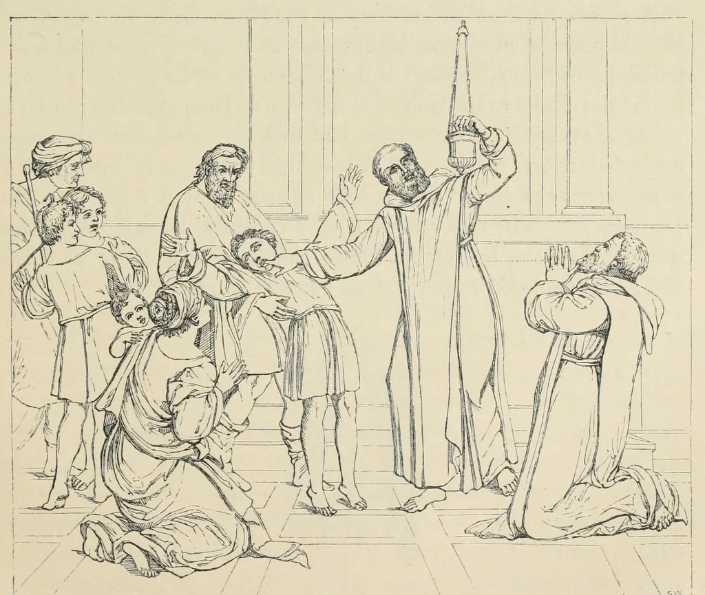 An illustration from Legends of the monastic orders as represented in the fine arts : forming the second series of Sacred and Legendary art, 1863, leaf 97