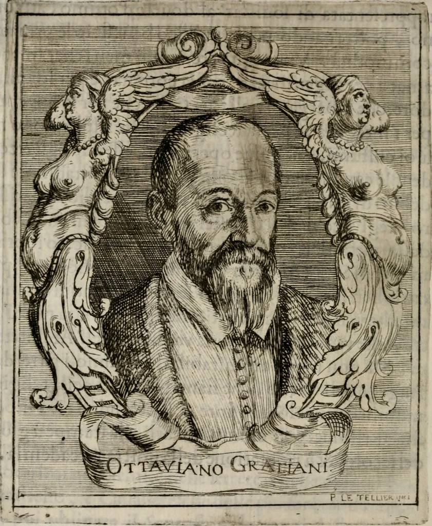 An illustration from Le glorie de gli incogniti : O vero gli hvomini illvstri della̓ccademia de ̓signori incogniti di venetia, 1647, leaf 371