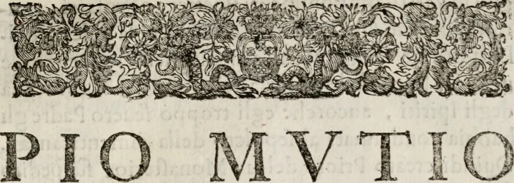 An illustration from Le glorie de gli incogniti : O vero gli hvomini illvstri della̓ccademia de ̓signori incogniti di venetia, 1647, leaf 404