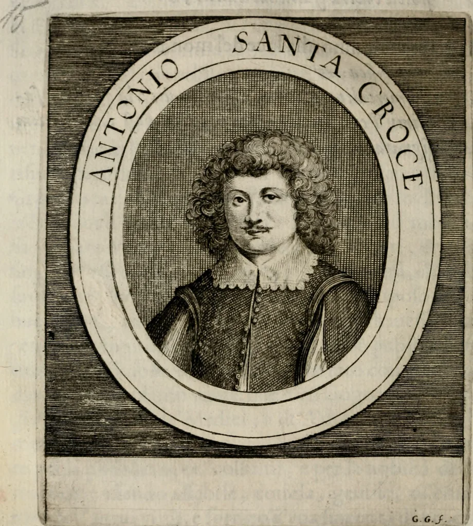 An illustration from Le glorie de gli incogniti : O vero gli hvomini illvstri della̓ccademia de ̓signori incogniti di venetia, 1647, leaf 81