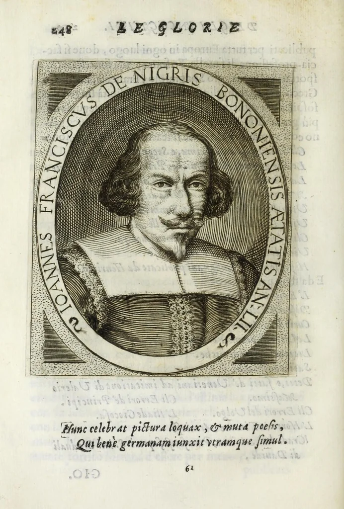 An illustration from Le glorie de gli Incogniti : o vero gli huomini illustri dell'Accademia de' signori incogniti de Venetia, 1647, leaf 268