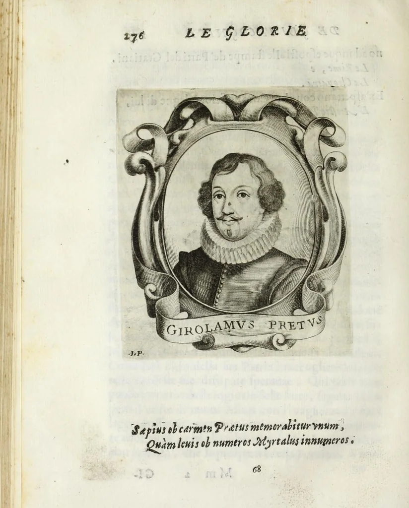 An illustration from Le glorie de gli Incogniti : o vero gli huomini illustri dell'Accademia de' signori incogniti de Venetia, 1647, leaf 296