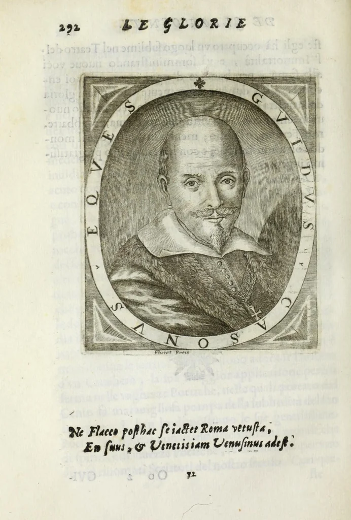 An illustration from Le glorie de gli Incogniti : o vero gli huomini illustri dell'Accademia de' signori incogniti de Venetia, 1647, leaf 312