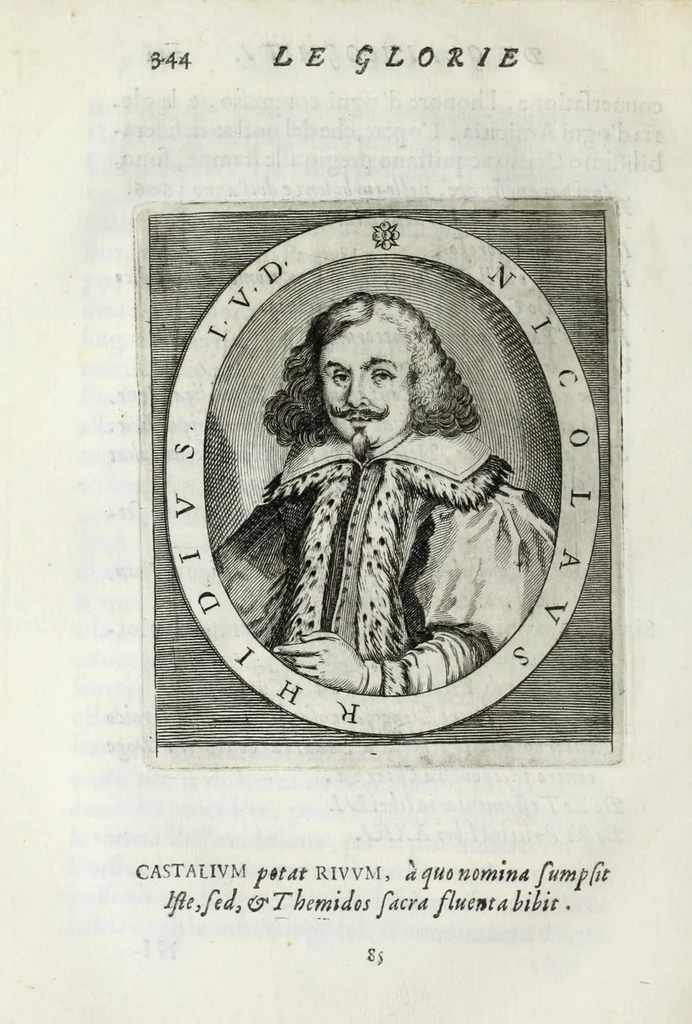 An illustration from Le glorie de gli Incogniti : o vero gli huomini illustri dell'Accademia de' signori incogniti de Venetia, 1647, leaf 364