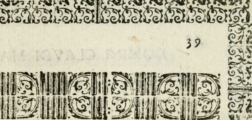 An illustration from Le glorie del primo secolo : che con nobili apparati celebra la venerabile Compagnia della Sa[n]tissima Spina dell'illustrissima città di Fermo li 31 Maggio 1676, 1676, leaf 42