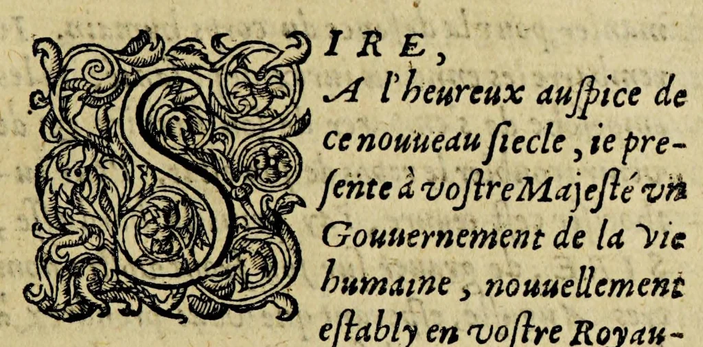 An illustration from Le gouuernement necessaire a chacun pour viure longuement en santé. : Dedié au roy tres-Christien de France et de Nauarre, Henry IIII., 1600, leaf 7