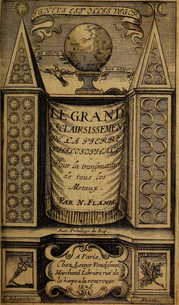An illustration from Le grand esclairsissement de la pierre philosophale pour la transmutation de tous les metaux, 1628, leaf 4