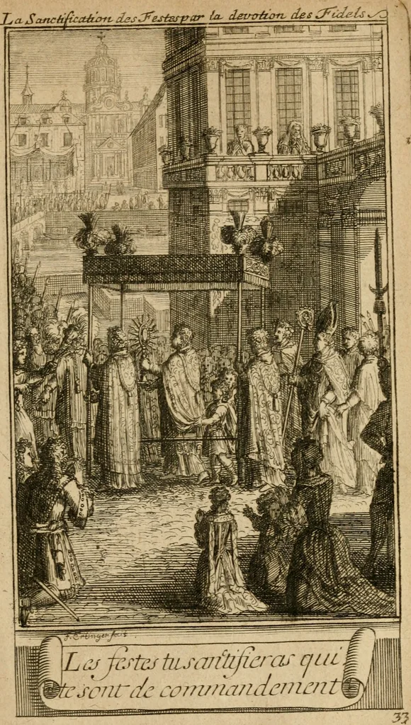An illustration from Le guide fidele de la vraie gloire : presenté à monseigneur le duc de Bourgogne, instruisant ce jeune prince des choses qu'il doit croire, demander, pratiquer, frequenter, et eviter pour être roy pendant tous les siecles ..., 1688, leaf 142