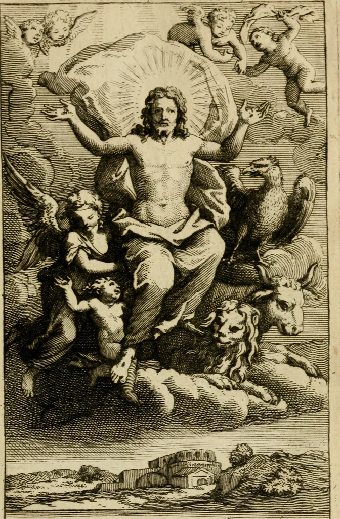 An illustration from Le guide fidele de la vraie gloire : presenté à monseigneur le duc de Bourgogne, instruisant ce jeune prince des choses qu'il doit croire, demander, pratiquer, frequenter, et eviter pour être roy pendant tous les siecles ..., 1688, leaf 18