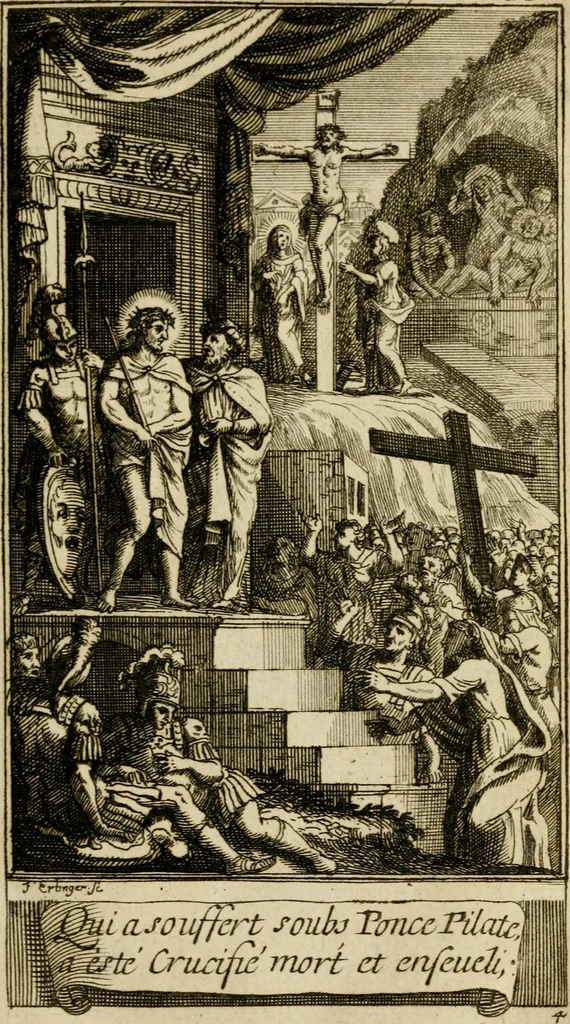 An illustration from Le guide fidele de la vraie gloire : presenté à monseigneur le duc de Bourgogne, instruisant ce jeune prince des choses qu'il doit croire, demander, pratiquer, frequenter, et eviter pour être roy pendant tous les siecles ..., 1688, leaf 26