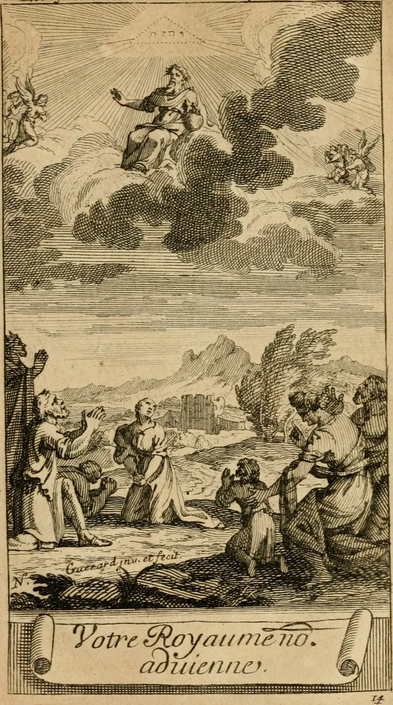 An illustration from Le guide fidele de la vraie gloire : presenté à monseigneur le duc de Bourgogne, instruisant ce jeune prince des choses qu'il doit croire, demander, pratiquer, frequenter, et eviter pour être roy pendant tous les siecles ..., 1688, leaf 66
