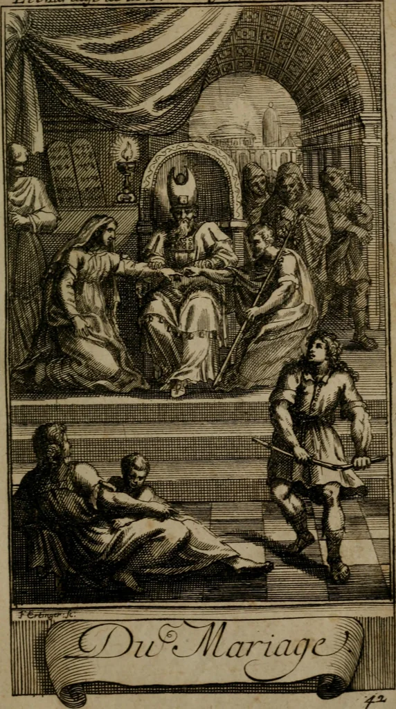 An illustration from Le guide fidele de la vraie gloire : presenté à monseigneur le duc de Bourgogne, instruisant ce jeune prince des choses qu'il doit croire, demander, pratiquer, frequenter, et eviter pour être roy pendant tous les siecles ..., 1688, leaf 160