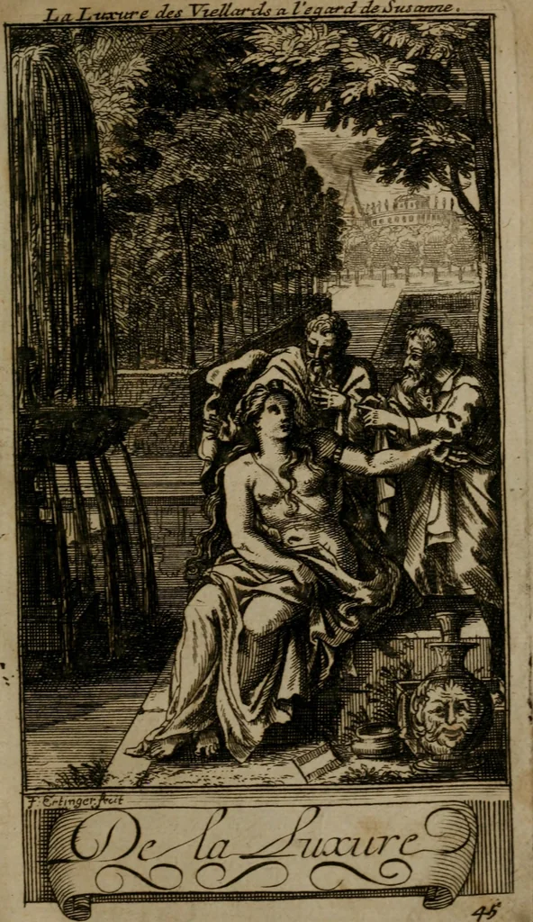 An illustration from Le guide fidele de la vraie gloire : presenté à monseigneur le duc de Bourgogne, instruisant ce jeune prince des choses qu'il doit croire, demander, pratiquer, frequenter, et eviter pour être roy pendant tous les siecles ..., 1688, leaf 172