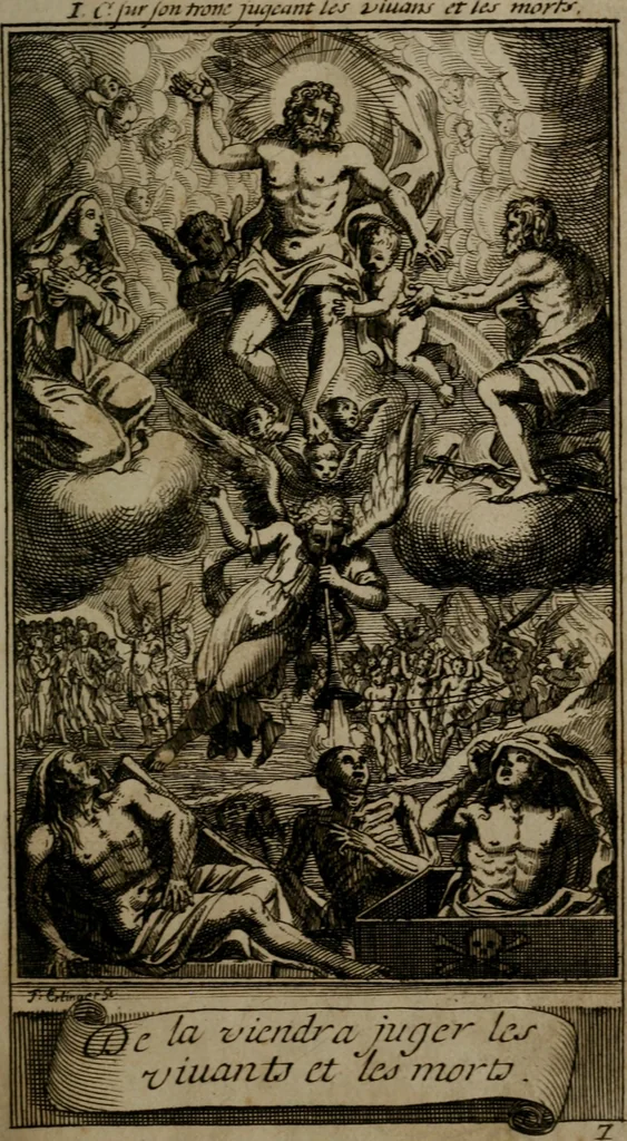 An illustration from Le guide fidele de la vraie gloire : presenté à monseigneur le duc de Bourgogne, instruisant ce jeune prince des choses qu'il doit croire, demander, pratiquer, frequenter, et eviter pour être roy pendant tous les siecles ..., 1688, leaf 20