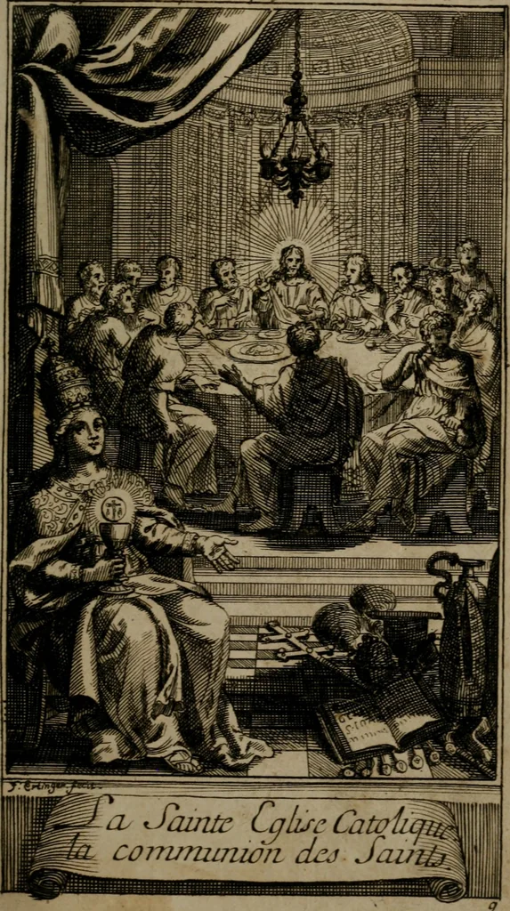 An illustration from Le guide fidele de la vraie gloire : presenté à monseigneur le duc de Bourgogne, instruisant ce jeune prince des choses qu'il doit croire, demander, pratiquer, frequenter, et eviter pour être roy pendant tous les siecles ..., 1688, leaf 28